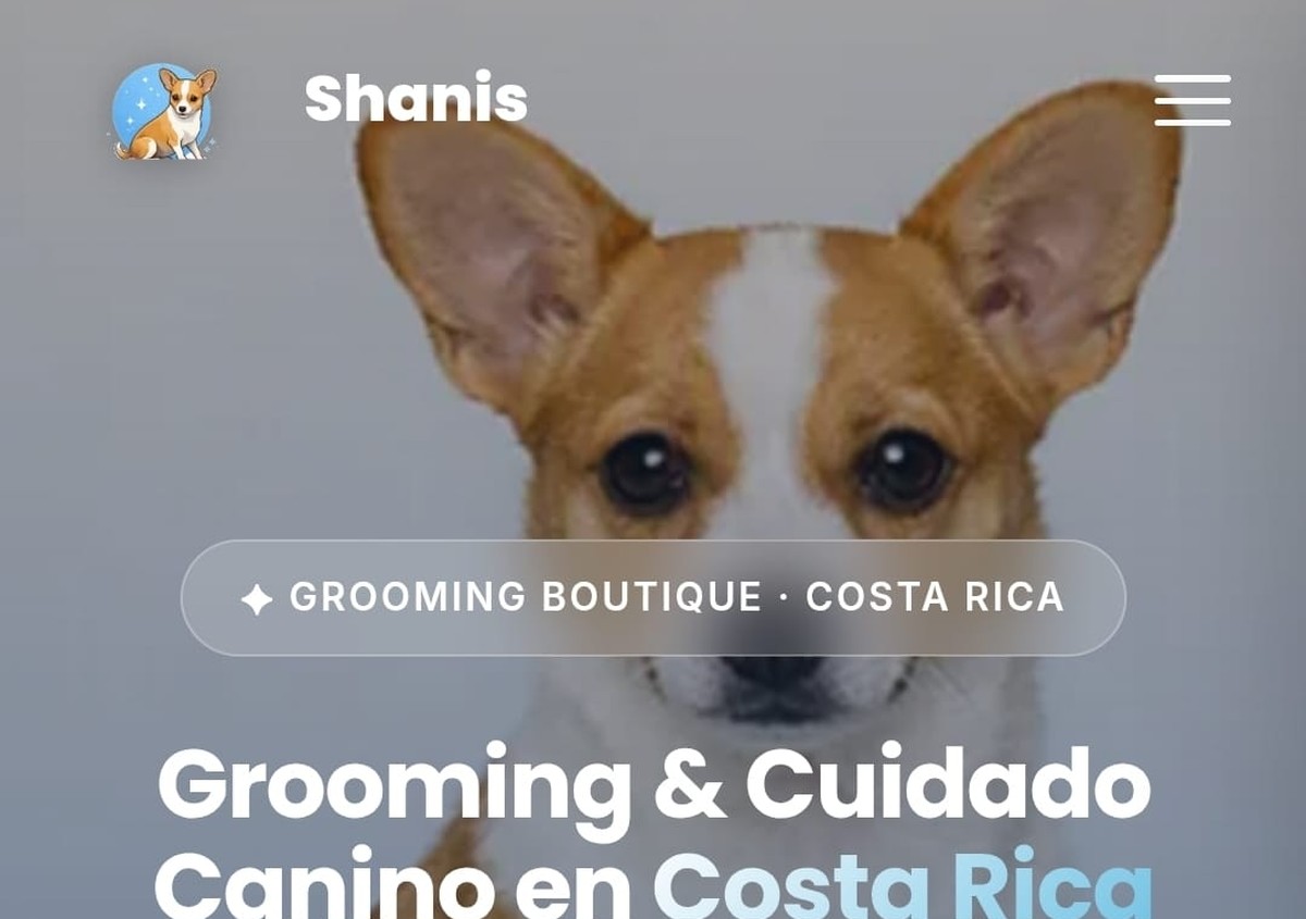 Shanis — landing page de grooming y cuidado canino